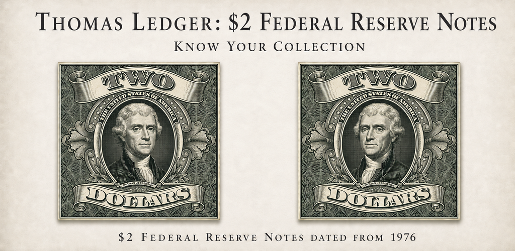 Thomas Ledger: 2 Dollar FRN feature graphic